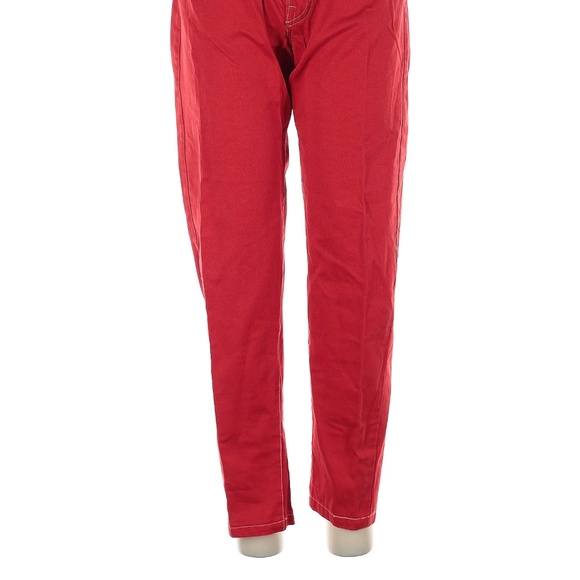 VINTAGE Diesel Jeans 30x30 Red Straight Leg Regular Fit Button Fly Y2K 90s - Picture 2 of 6